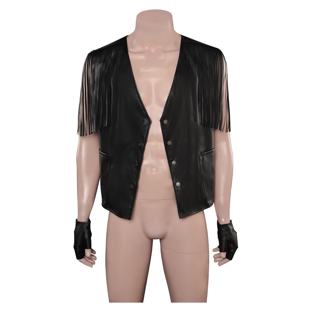 Movie Barbie 2023 Ken Outfits Black Vest Cosplay Costume Halloween Carnival Suit