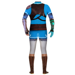 Game The Legend Of Zelda: Tears Of The Kingdom Link Blue Jumpsuit Set Outfits Cosplay Costume Suit