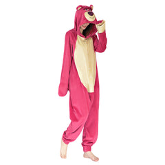 Toy Story 3 Lotso Strawberry Bear Cosplay Onesies Pajama Men Women Sleepwear Pyjamas Christmas Halloween Costume