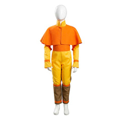 Kids Children Avatar: The Last Airbender Aang Yellow Jumpsuit Outfits Cosplay Costume Halloween Carnival Suit