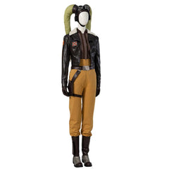 Movie Star Wars Ahsoka Tano Black Leather Set Outfits Cosplay Costume Halloween Carnival Suit