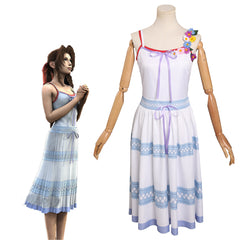 Game Final Fantasy VII Crisis Core Aerith Gainsborough Cosplay Costume Outfits Halloween Carnival Suit