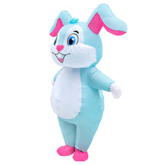 Adult Blue Rabbit Inflatable Costume Funny Party Jumpsuit Cosplay Costume Halloween Carnival Suit