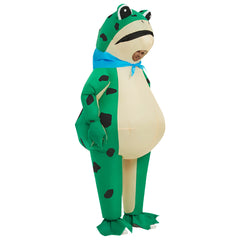 Adult Green Animal Frog Jumpsuit Inflatable Costume Funny Party Cosplay Costume Halloween Carnival Suit