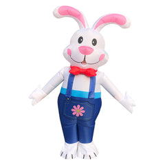 Adult White Animals Rabbit Inflatable Costume Bunny Funny Party Cosplay Costume Halloween Carnival Suit