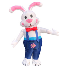 Adult White Animals Rabbit Inflatable Costume Bunny Funny Party Cosplay Costume Halloween Carnival Suit