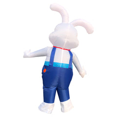 Adult White Animals Rabbit Inflatable Costume Bunny Funny Party Cosplay Costume Halloween Carnival Suit