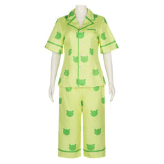 Anime A Certain Magical Index - Misaka Mikoto Green Sleepwear Outfits Cosplay Costume Halloween Carnival Suit