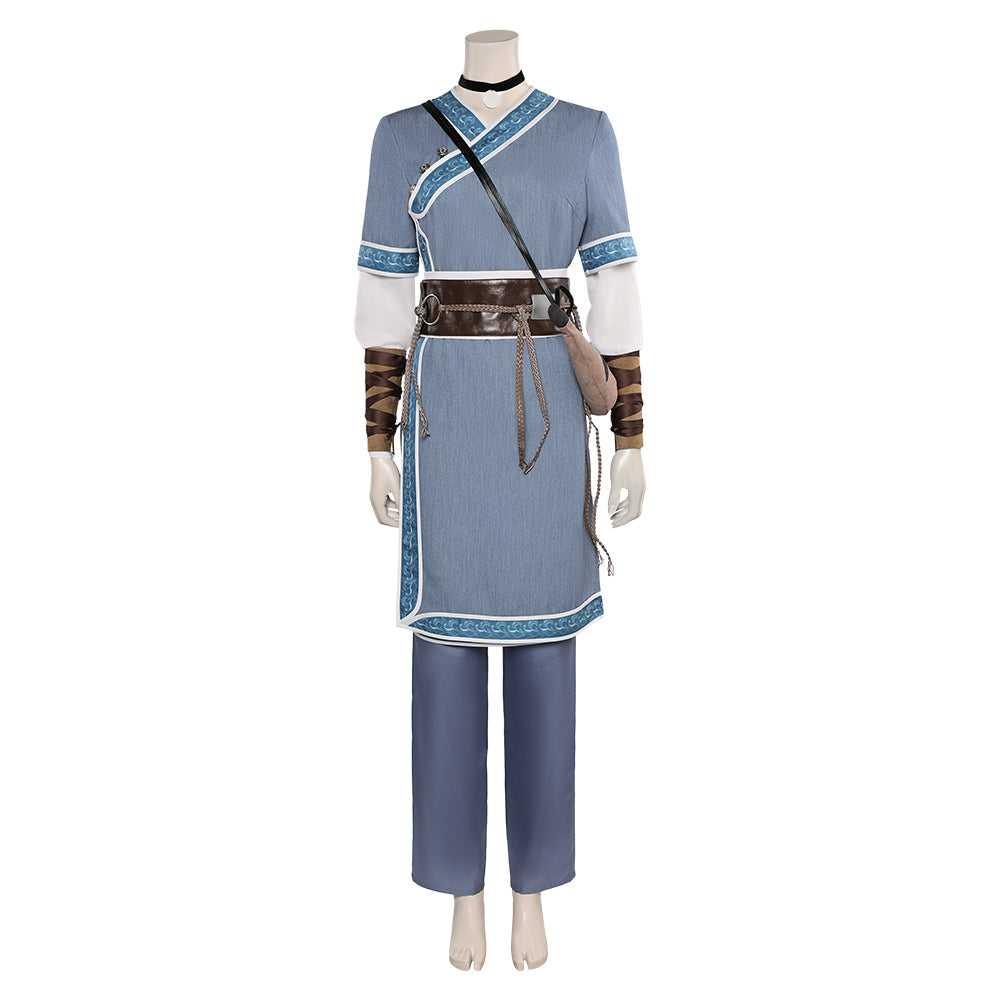 Anime Avatar: The Last Airbender Katara Blue Set Cosplay Costume Outfits Halloween Carnival Suit