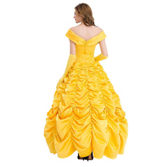 Anime Belle Yellow Long Dress Outfits Cosplay Costume