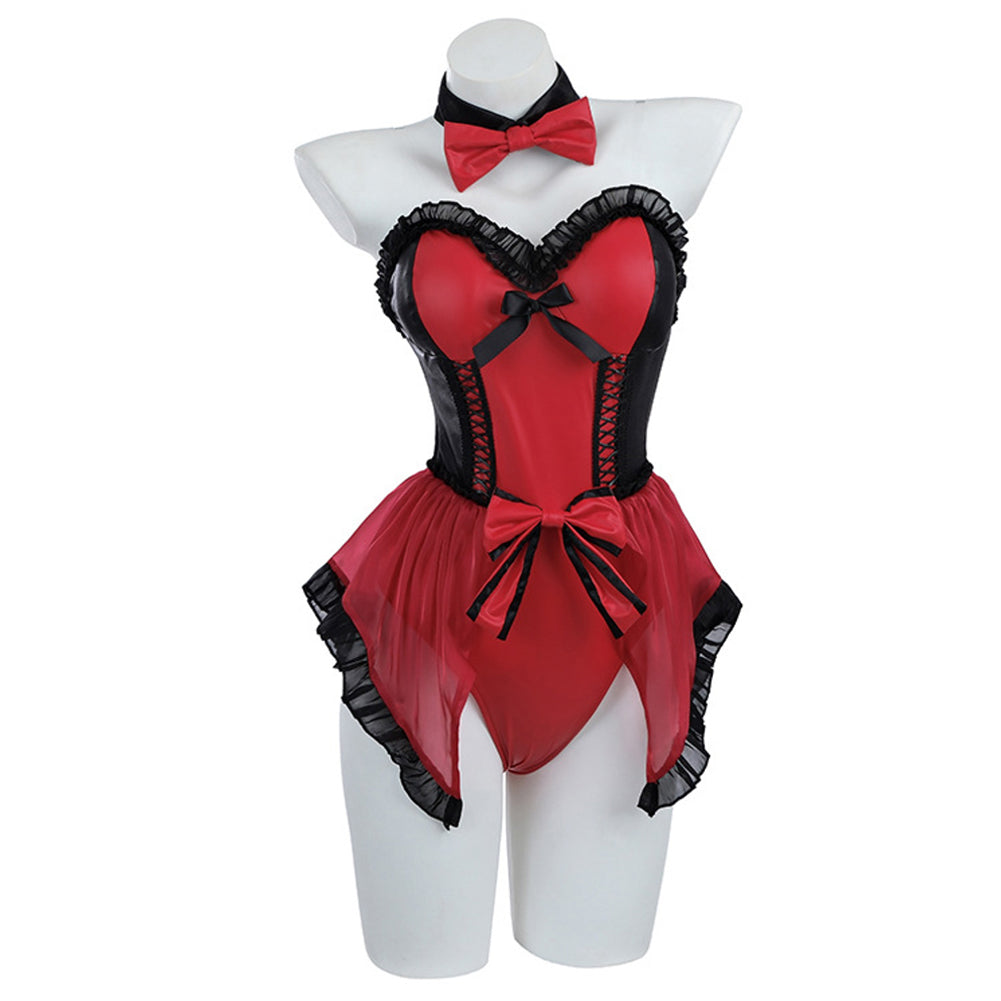 Anime DATE A LIVE Tokisaki Kurumi Red Bunny Outfits Cosplay Costume Halloween Carnival Suit