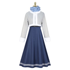 Anime Frieren:Beyond Journey's End 2023 Fern Blue Dress Set Outfits Cosplay Costume Halloween Carnival Suit