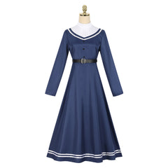 Anime Frieren:Beyond Journey's End 2023 Fern Blue Dress Set Outfits Cosplay Costume Halloween Carnival Suit