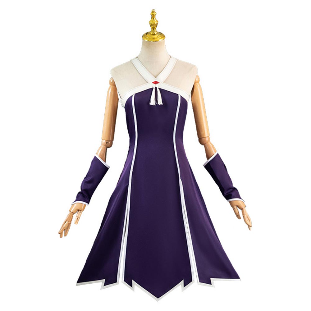 Anime Frieren:Beyond Journey's End 2023 Laufen Purple Dress Outfits Cosplay Costume Halloween Carnival Suit