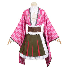 Anime Kanroji Mitsuri Pink Kimono Set Outfits ​Cosplay Costume Halloween Carnival Suit 