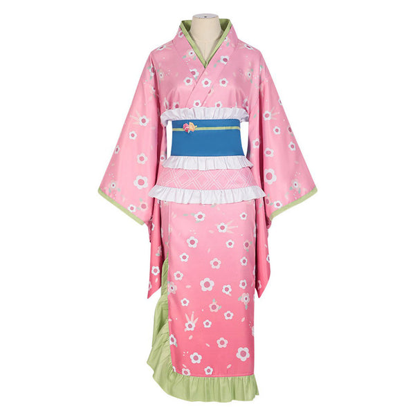 Kanroji Mitsuri Cosplay Costume Kimono Outfits Halloween Carnival Part