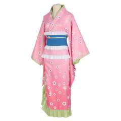 Anime Kanroji Mitsuri Pink Kimono Women Outfits Cosplay Costume Suit