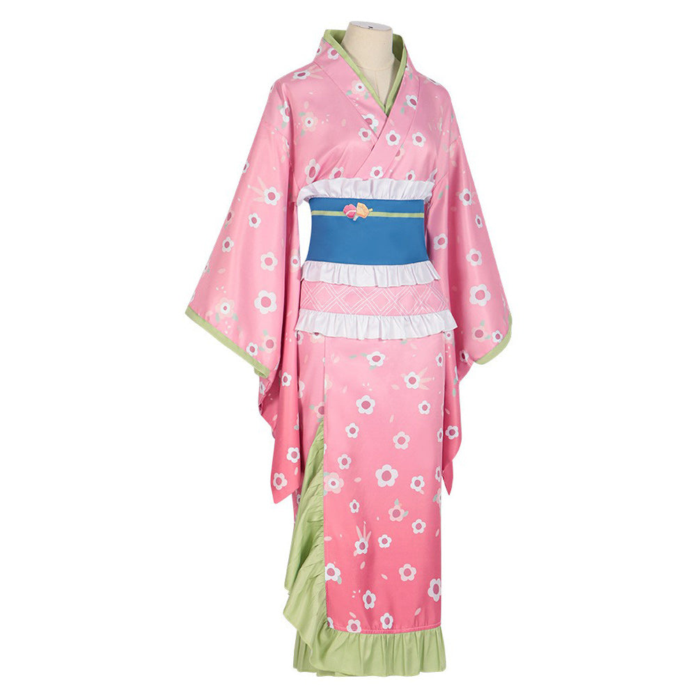 Mitsuri Pink Kimono Women Outfits Cosplay Costume Suit