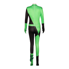 Anime Kim Possible Shego Green Jumpsuit Outfits Cosplay Costume Halloween Carnival Suit