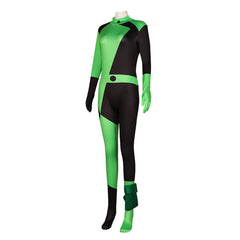 Anime Kim Possible Shego Green Jumpsuit Outfits Cosplay Costume Halloween Carnival Suit