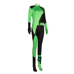 Anime Kim Possible Shego Green Jumpsuit Outfits Cosplay Costume Halloween Carnival Suit