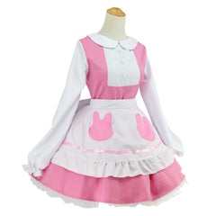 Anime Miss Kobayashi's Dragon Maid Kanna Pink Dress Outfits Cosplay Costume Halloween Carnival Suit