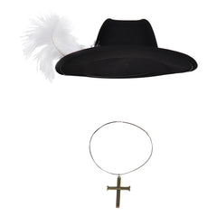 Anime One Piece 2023 Eagle Eye Black Hat Cosplay Accessories Halloween Carnival Prop