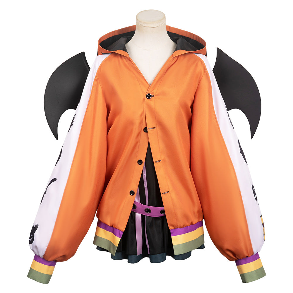 Anime One Piece 2023 Uta Brown Coat Outfits Cosplay Costume Halloween Carnival Suit