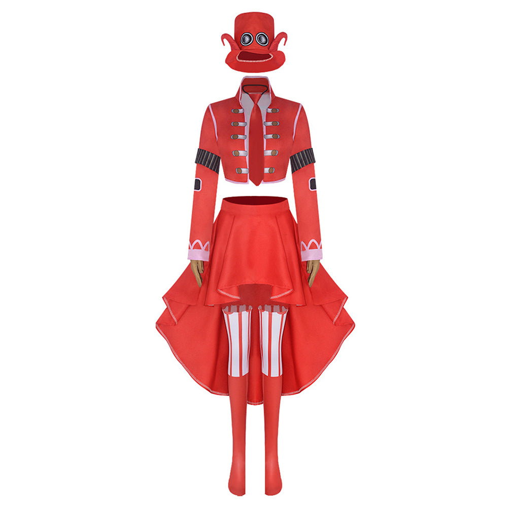 Anime One Piece Belo Betty Red Set Outfits ​Cosplay Costume Halloween Carnival Suit