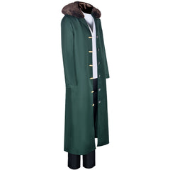 Anime One Piece Kuzan Green Jacket Set Outfits ​Cosplay Costume Halloween Carnival Suit 