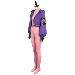 Anime One Piece Lilith Vegapunk Pink Jumpsuit Coat Set Outfits Cosplay Costume Halloween Carnival Suit