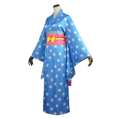 Anime One Piece Nami Blue Bathrobe Kimono Outfits Cosplay Costume Halloween Carnival Suit