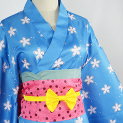 Anime One Piece Nami Blue Bathrobe Kimono Outfits Cosplay Costume Halloween Carnival Suit