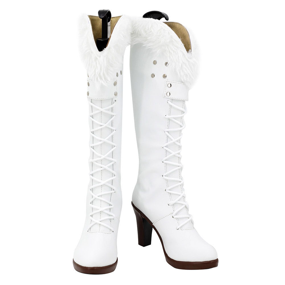 Anime One Piece Nico·Robin White Shoes Boots Cosplay Accessories Halloween Carnival Props