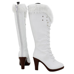 Anime One Piece Nico·Robin White Shoes Boots Cosplay Accessories Halloween Carnival Props