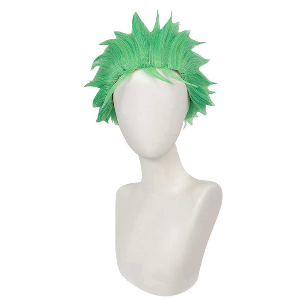 Anime One Piece Roronoa Zoro Green Wigs Cosplay Accessories Halloween Carnival Props