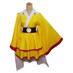Anime ONE PUNCH-MAN Saitama Yellow Lolita Dress Outfits Cosplay Costume Halloween Carnival Suit