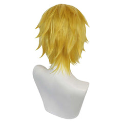 Anime One Piece Sanji Yellow Wigs Cosplay Accessories Halloween Carnival Props