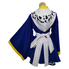 Anime One Piece Trafalgar D. Water Law Blue Lolita Dress Outfits Cosplay Costume Halloween Carnival Suit