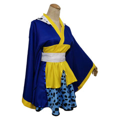 Anime One Piece Trafalgar D. Water Law Blue Lolita Dress Outfits Cosplay Costume Halloween Carnival Suit