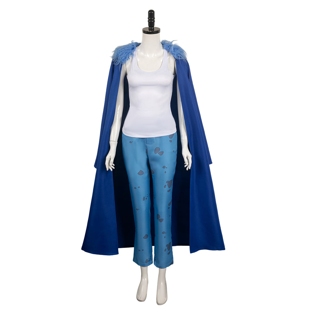 Anime One Piece Trafalgar Law Blue Cloak Set Outfits Cosplay Costume Halloween Carnival Suit