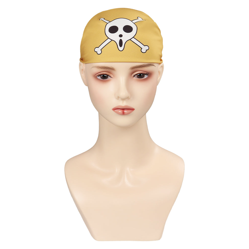 Anime One Piece Usopp Yellow Scarf Accessories Halloween Carnival Props