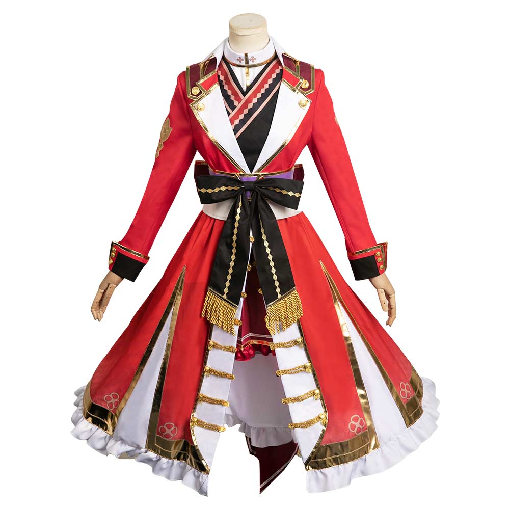 Anime Pretty Derby Special Week Red Lolita Dress Outfits Cosplay Costume Halloween Carnival Suit