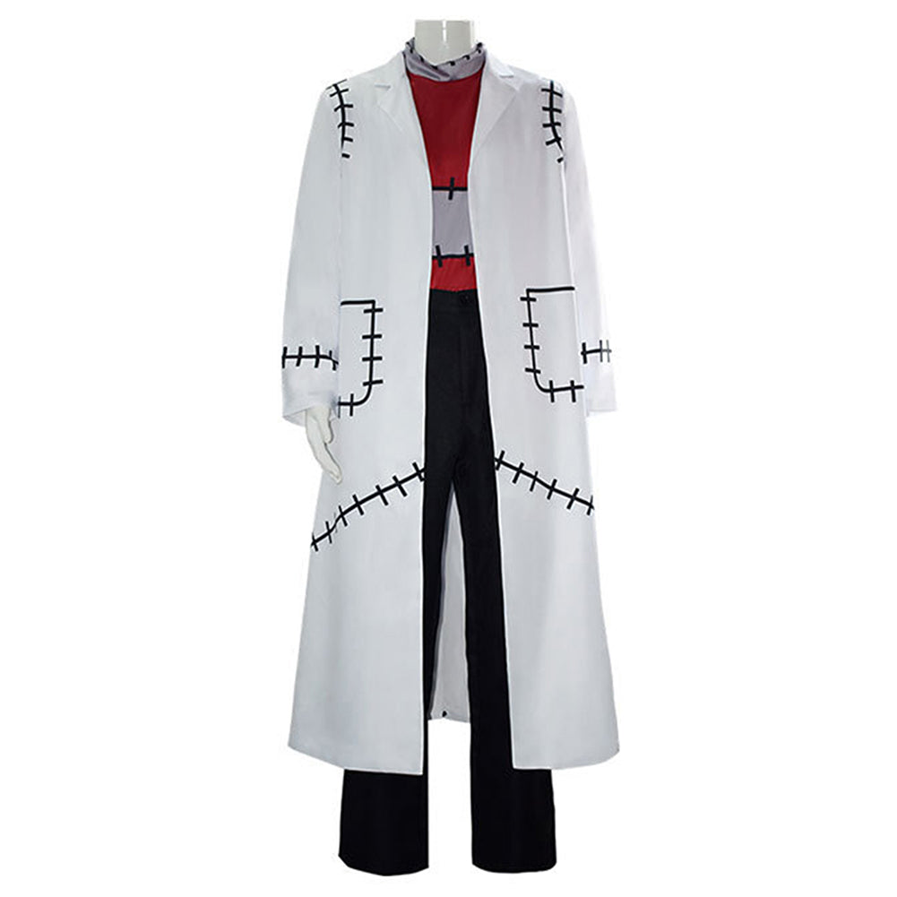 Anime Stein White Coat Set Outfits Cosplay Costume Halloween Carnival Suit