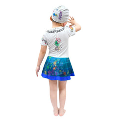 Kids Girls Encanto Mirabel Swimsuit Jumpsuit Outfits Halloween Carnival Suit