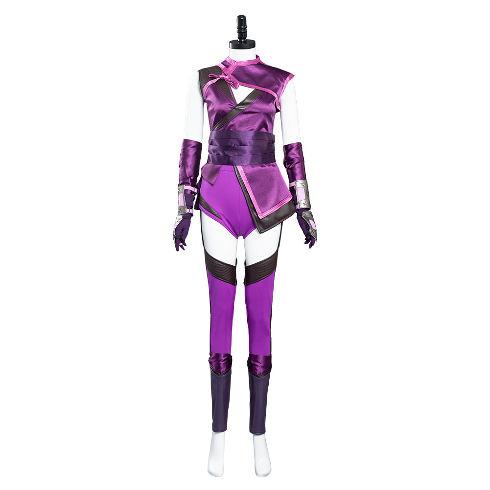 Game Mortal Kombat 11 Mileena Purple Set Cosplay Costume Halloween Carnival Suit