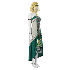 Game The Legend of Zelda Princess Zelda Outfits Green Dress Cosplay Costume Halloween Carnival Suit