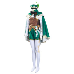 Game Genshin Impact Venti Green Set Outfit Cosplay Costume Halloween Carnival Suit