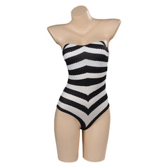 2023 Barbie Margot Robbie Barbie Black And White Swimsuit Cosplay Costume Outfits Halloween Carnival Suit