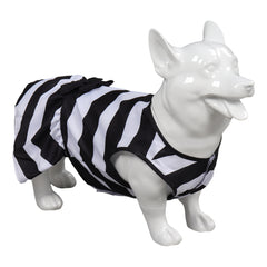 Movie Barbie 2023 Barbie Black And White Stripe Dog Pet Outfits Cosplay Costume Suit
